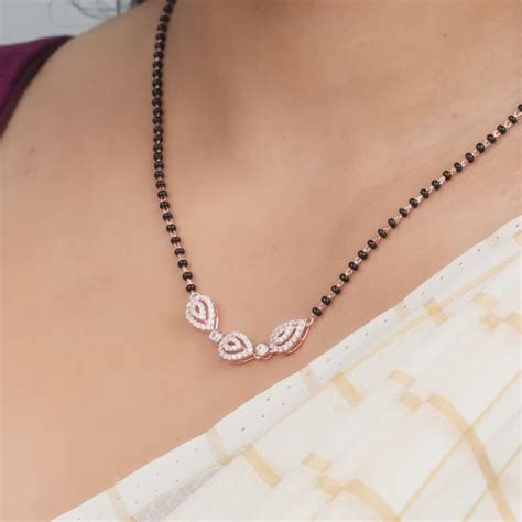 Buy Rose Gold Love of Pears Mangalsutra Online at Best Prices – GIVA ...