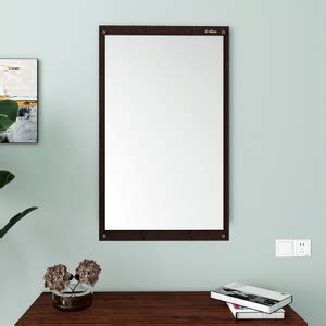 ANIKAA Marcos Engineered Wood Wall Mounted Mirror for Living Room ...