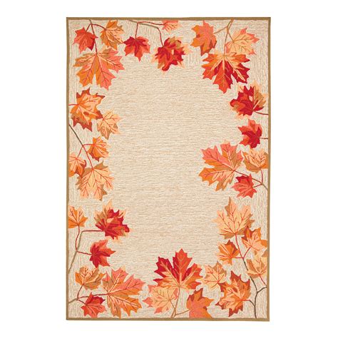Fall Leaves Border Indoor Outdoor Rug - World Market