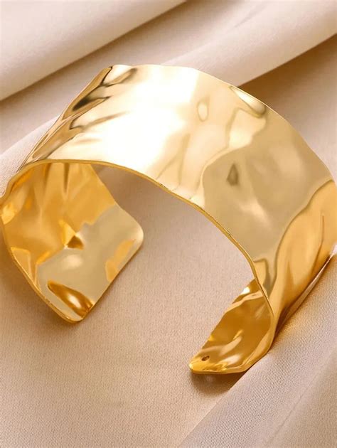 1PC Vintage Twist Wide Chunky Bangles For Women Gold Color Stainless ...
