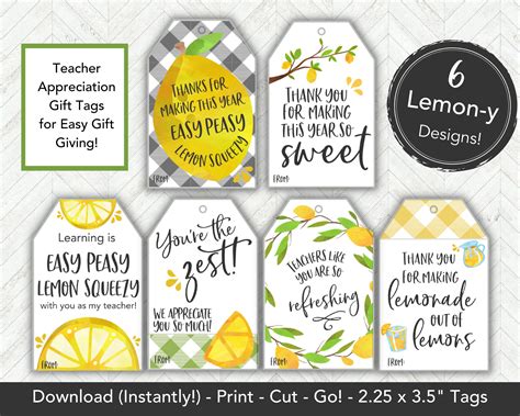 Teacher Appreciation Gift Tags