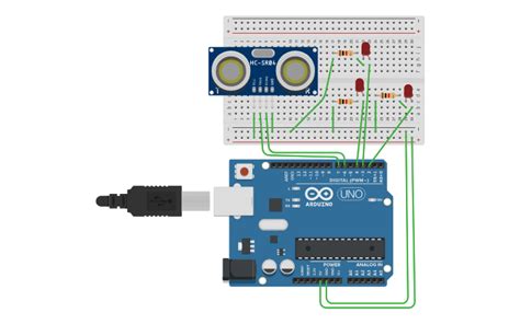Image result for Ultrasonic Distance Sensor Arduino Tinkercad