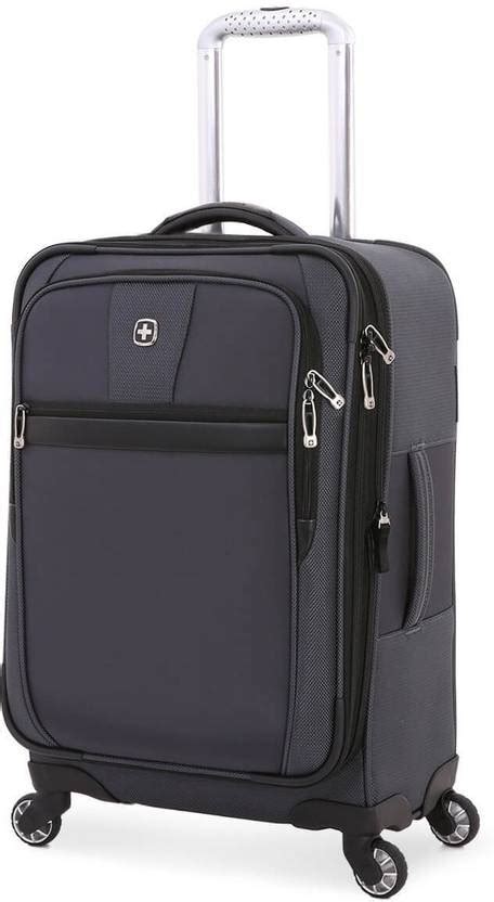 SWISS GEAR 21" Spinner Expandable Cabin Suitcase - 21 inch Dark Grey ...