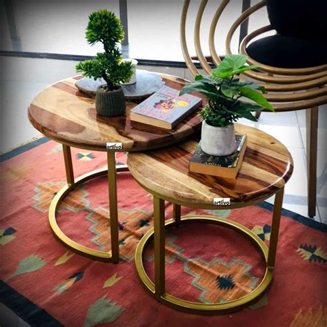 artlivo-sheesham-solid-wood-nested-coffee-table-set-of-2-in-22-and-17 ...