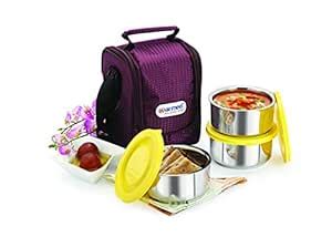 Buy Warmeo Nutri Warm Stainless Steel Lunch Box, 250 ml Each Container ...