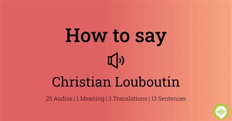 How to pronounce Christian Louboutin | HowToPronounce.com