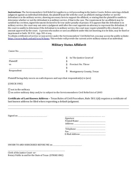 30 Army Sworn Statements (DA Form 2823) - TemplateArchive