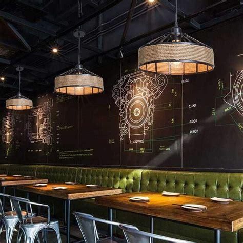 Buy LEDSone's Retro Industrial Hemp Rope Pendant Light Chandelier ...