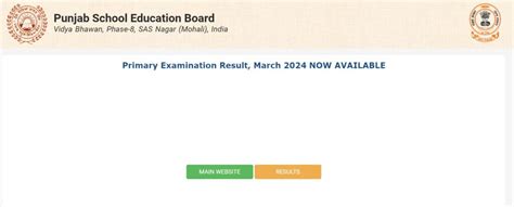 PSEB Class 5th Result 2024 Out, Punjab Board 5th Result Link here