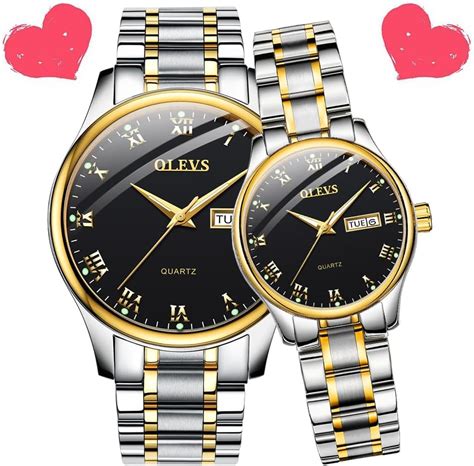 OLEVS Couple Business Watches Set, Black Matching India | Ubuy
