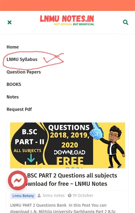 LNMU SYLLABUS Part 1 Part 2 Part 3 or BA BSC BCOM also PG MA MSC MCOM ...