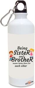 blinkNshop brother sister gift sipper bottle white 600 ml for friends ...