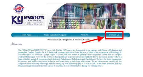 Steps to book lab visit appointment from Kcj Diagnostic Center