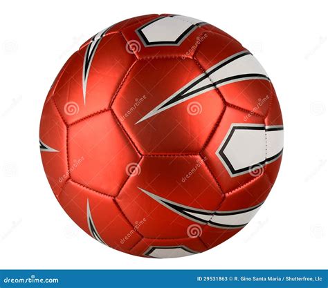 Red Soccer Ball stock image. Image of object, leisure - 29531863