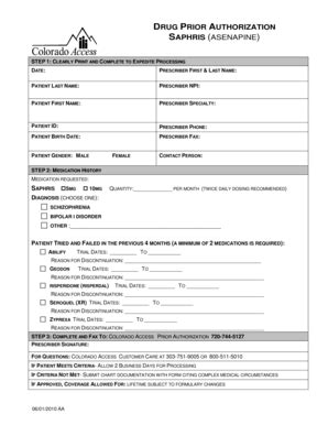 Drug Prior Authorization Form - Blank Fillable Template | Fill Out ...
