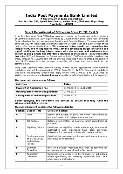 Direct Recruitment of Officers in Scale II, III IV & V - IPPB Notification
