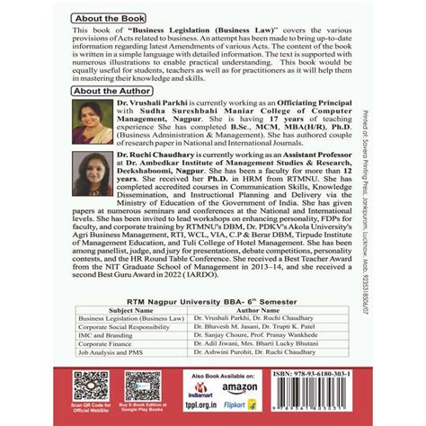 BUSINESS LEGISLATION ( Business Law ) RTMNU BBA Sixth and Second Sem ...