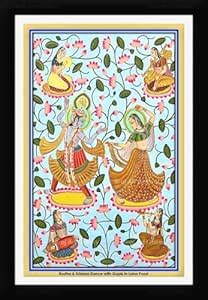 Braj Art Gallery Pichwai Painting Radha & Krishna Dance with Gopis in ...