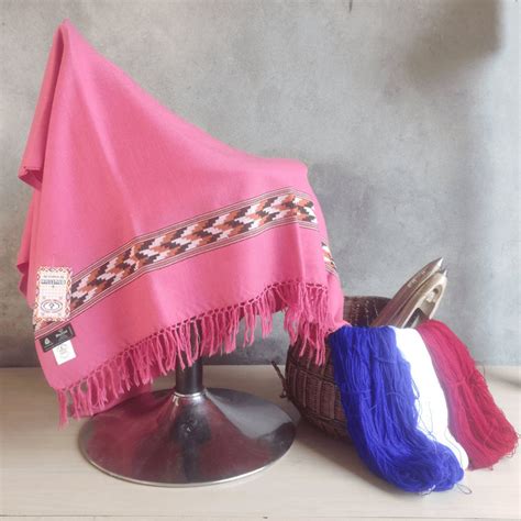 Hand Woven Polywool Kullu Shawl- (366) Carrot Red – Bhuttico Shawls