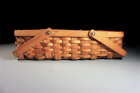 Gathering Basket, Woven Wood, Garden Basket, Market Basket, Storage