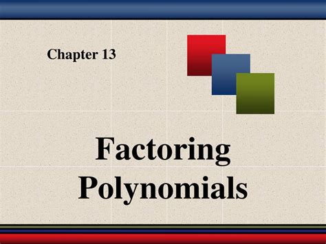 Image result for Factoring Polynomials Tutorial
