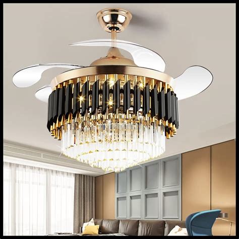 Buy Smartway® - 80 Watt Magnus Crystal LED Smart Fan Chandelier Remote ...
