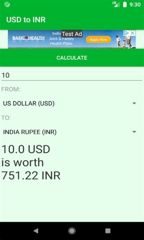 USD dollars to Indian Rupees Currency Converter - App on Amazon Appstore