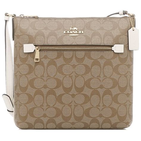 Buy COACH Rowan File bag In Signature Canvas, IM Khaki Chalk Online at ...