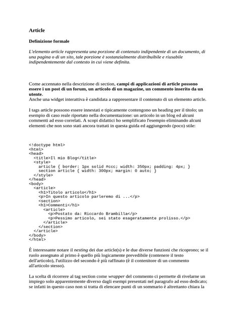 Image result for Article HTML5