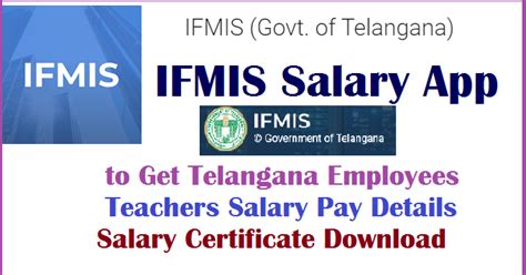 TS Govt IFMIS Salary App to Get Telangana Employees Teachers Salary Pay ...