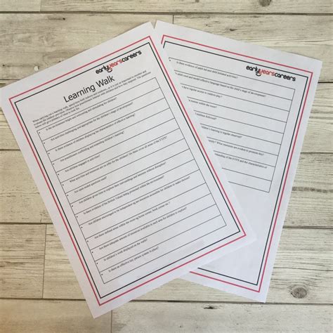 Image result for Learning Walk Checklist EYFS