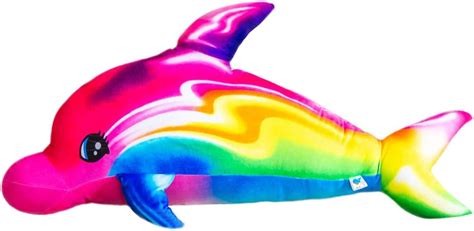 Buy Jumb Rainbow Dolphin Body Pillow Plush 34.6'' Lifelike Bottlenose ...
