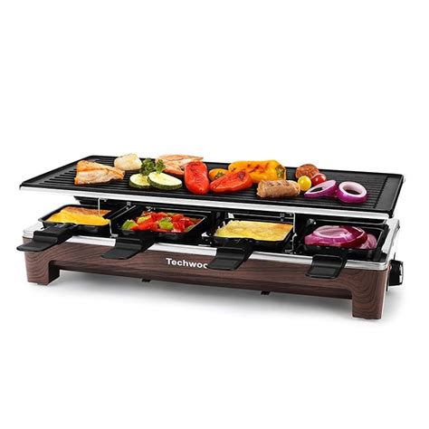 Buy Raclette Table Grill, Techwood Electric Indoor Grill Korean BBQ ...