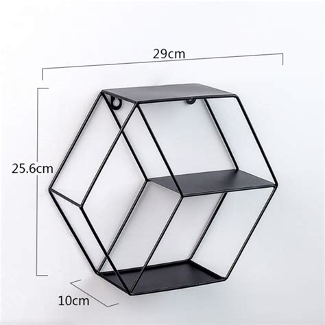Hexagon Wall Shelf - Black