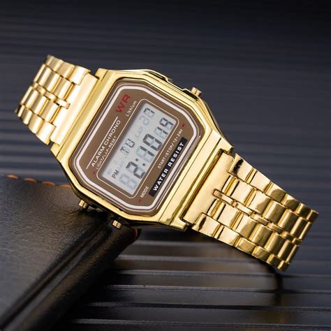 Classic Stainless Steel Square Digital Watch For Men And Women-FunkyTr ...