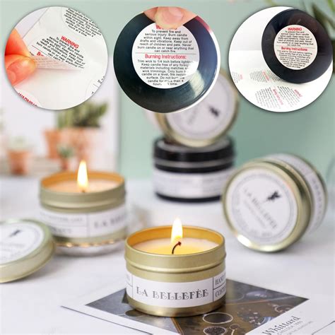 Buy Candle Warning Labels 1.5 inch Candle Jar Container Stickers Candle ...