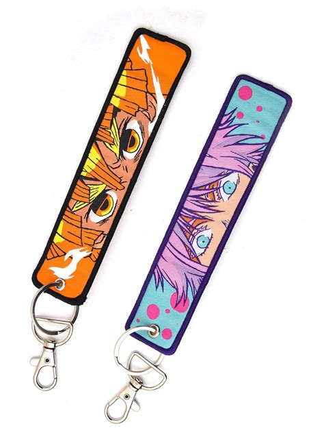 Six Eye Sorcerer, Thunder Slayer Anime Woven Keychain for Bag Bike Car ...