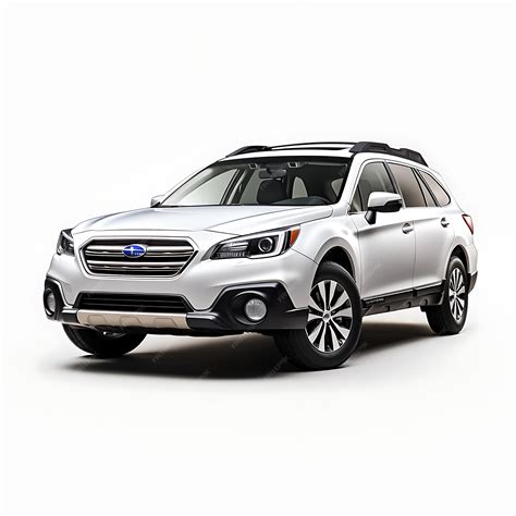 Premium AI Image | Car Isolated on White Background Subaru Outback White Car Blank Clean on ...