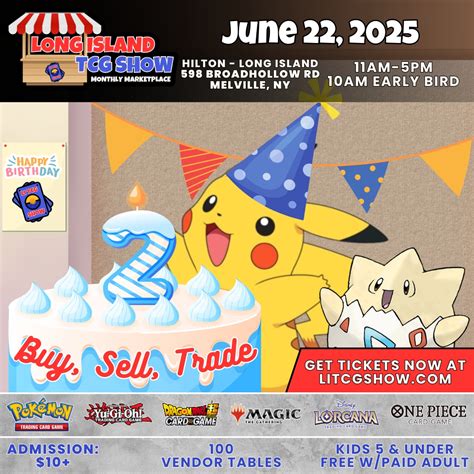 Long Island TCG Show Monthly Marketplace - June 22 2025 - Eventeny