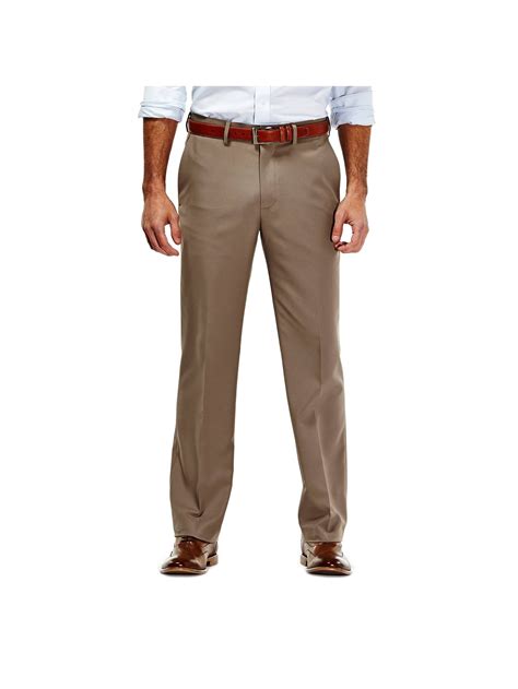 Haggar Men's Gabardine Flat Front Dress Pant Straight Fit HD00480 ...