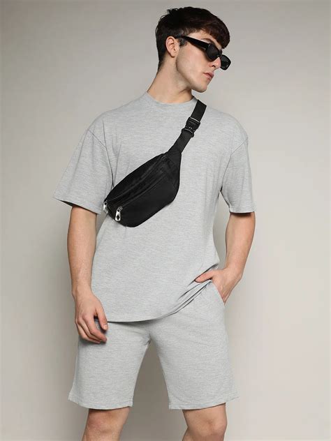 Rs. 1,249 | Campus Sutra Men's Light Grey Oversized Co-Ord Set ...