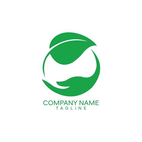 Vector sign friendly environment hand and leaf | Premium Vector