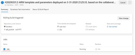 Azure Data Factory YAML DevOps Pipelines 的图像结果