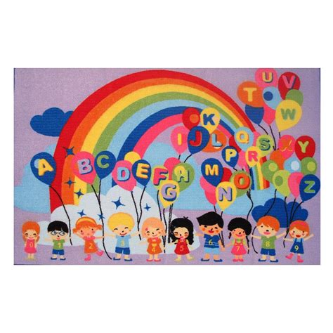 Buy Multi-color, 4' x 6' : LA RUG FT-512 Fun Rugs Fun Time Educational ...