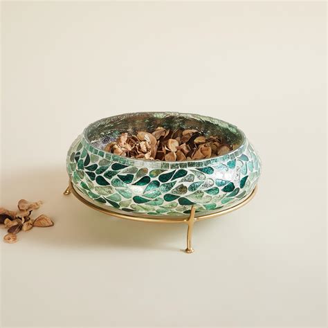 Buy Corsica Mabel Glass Mosaic Potpourri Bowl with Stand from Corsica ...