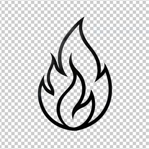 Premium PSD | Fire flame in outline png