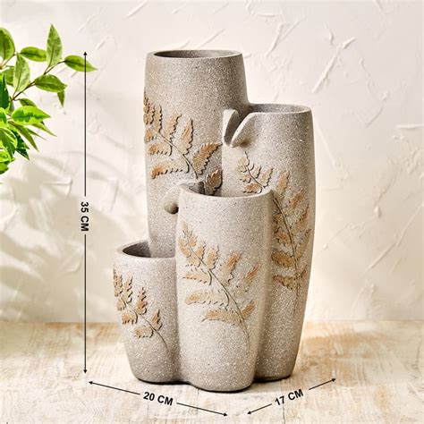 Buy Alpine Cascade Polyresin Leaf Water Fountain - 20x17x35cm from Home ...