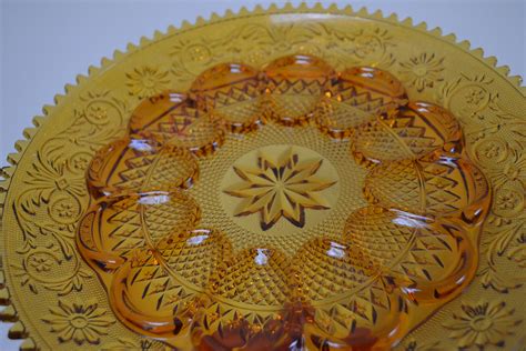 Indiana Glass Tiara Sandwich Amber Glass Egg Dish - Etsy