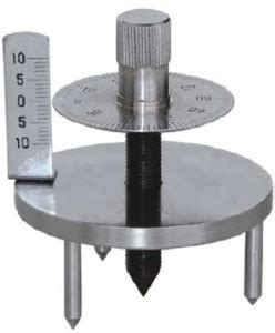 THE LABWORLD spherometer double disc brass nickel coating measuring ...