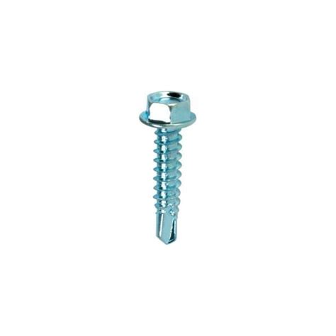 Itw Self-Drilling Screw, #10 x 1 in, Zinc Plated Steel Hex Head Hex ...